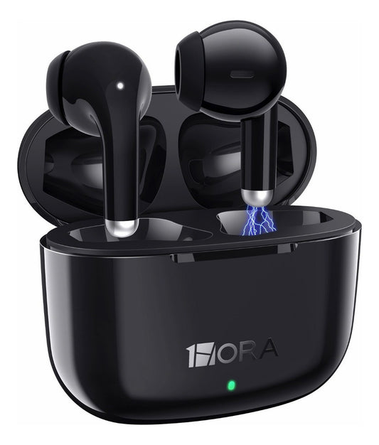 Audífonos In-Ear Bluetooth 5.3 1Hora AUT203 | Graves Potentes, Carga Rápida USB-C, Batería 20h - Negro