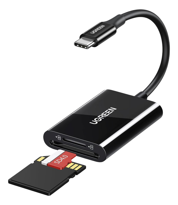 Lector De Tarjetas Usb-c 3.1 Micro-sd (tf)/sd 5gbps 2tb Color Negro